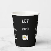Gobelets En Papier Laissez les bons moments rouler en noir (Gauche)