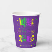 Gobelets En Papier Laissez les bons temps rouler Typographie Mardi Gr (Verso)