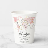 Gobelets En Papier "Laissons Commencer L'Aventure !" Baby shower Cart (Verso)