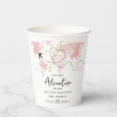 Gobelets En Papier "Laissons Commencer L'Aventure !" Baby shower Cart (Recto)