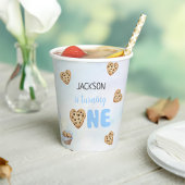 Gobelets En Papier Lait et biscuits Bleu 1er anniversaire