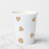 Gobelets En Papier Lait et biscuits Bleu 1er anniversaire (Verso)