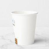 Gobelets En Papier Lait et biscuits impression de vache Bleu fête d'a (Gauche)