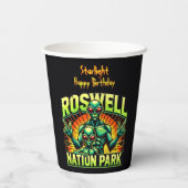 Gobelets En Papier L'Alien de Roswell Encounter Park attend ! (Verso)