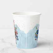 Gobelets En Papier "L'Amérique Terre des Libres" 4 juillet Fleurs (Droite)