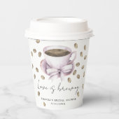 Gobelets En Papier L'amour brasse Bow Coffee Douche nuptiale (Recto)