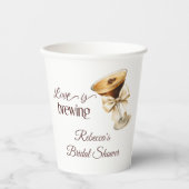 Gobelets En Papier L'amour brasse Bow Espresso Martini Fête des marié (Recto)