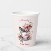Gobelets En Papier L'amour brasse la Fête des mariées de Tea Party (Recto)