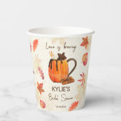Gobelets En Papier L'amour brasse l'automne nuptiale douche monogramm (Verso)