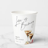 Gobelets En Papier L'amour brasse l'Espresso Élégante Fête des mariée (Verso)