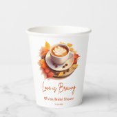 Gobelets En Papier L'amour de l'automne est en train de préparer la d (Verso)