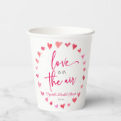 Gobelets En Papier L'Amour Est Dans La Fête des mariées Air Rouge Ros (Verso)