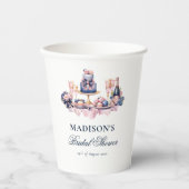 Gobelets En Papier L'amour est doux Mariage douche aquarelle (Recto)