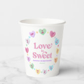 Gobelets En Papier L'amour est doux Saint-Valentin Bonbons Réception  (Verso)