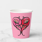 Gobelets En Papier L'amour est en fleur (Verso)