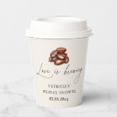 Gobelets En Papier L'amour est en train de préparer une Douche de Mar (Verso)