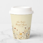 Gobelets En Papier L'Amour Fleur sauvage Moderne Est En Fête des mari (Recto)