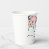 Gobelets En Papier L'Amour Floral Rose Est En Fête des mariées Fleuri (Droite)