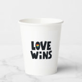 Gobelets En Papier L'amour gagne (Gauche)