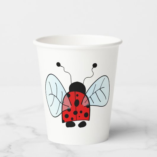 Gobelets En Papier Lampe de table coccinelle (Recto)