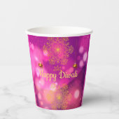 Gobelets En Papier Lampes Mandala Diwali Purple Gold (Recto)