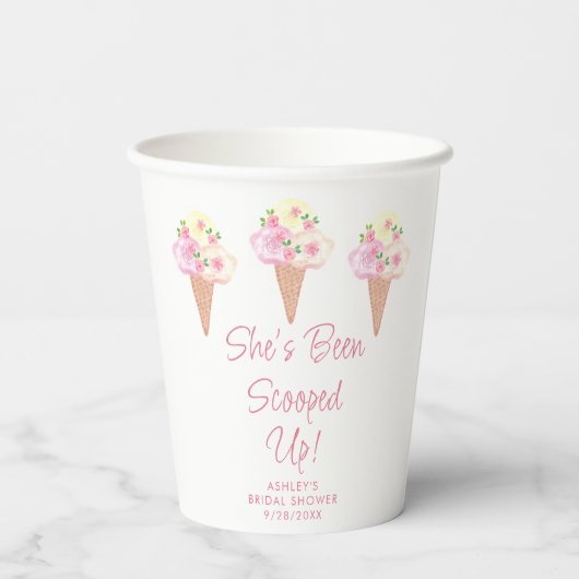 Gobelets En Papier Lancement de la Mariée (Verso)