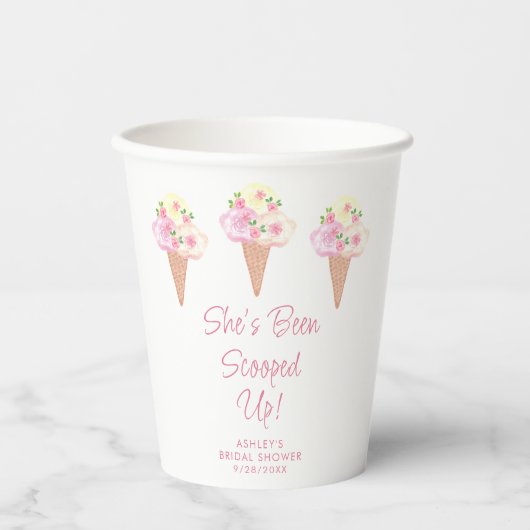 Gobelets En Papier Lancement de la Mariée (Recto)