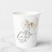 Gobelets En Papier Lancement de la Mariée au Nœud Blanc (Verso)