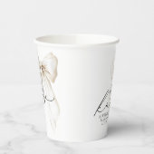 Gobelets En Papier Lancement de la Mariée au Nœud Blanc (Gauche)