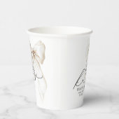 Gobelets En Papier Lancement de la Mariée au Nœud Blanc (Droite)