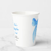 Gobelets En Papier Lancement de la mariée Noeud Papillon Bleu  (Gauche)