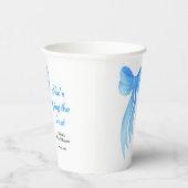 Gobelets En Papier Lancement de la mariée Noeud Papillon Bleu  (Droite)