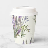 Gobelets En Papier Lancement de Mariage Royal au Lavande à l'Aquarell (Verso)