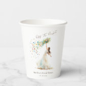 Gobelets En Papier Lancer de fleurs sauvages de mariage (Verso)