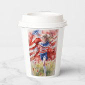 Gobelets En Papier Land of free Line (Verso)