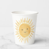 Gobelets En Papier L'anniversaire de Cute Sun Boy (Verso)
