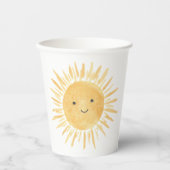 Gobelets En Papier L'anniversaire de Cute Sun Boy (Recto)