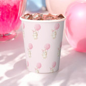 Gobelets En Papier Lapin à bulle à point rose Polka