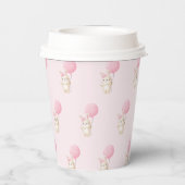 Gobelets En Papier Lapin à bulle à point rose Polka (Verso)