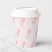 Gobelets En Papier Lapin à bulle à point rose Polka (Recto)