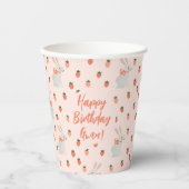 Gobelets En Papier Lapin et fraise (Recto)