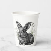 Gobelets En Papier Lapin gris mou (Verso)