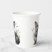 Gobelets En Papier Lapin gris mou (Droite)