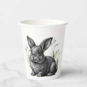 Gobelets En Papier Lapin gris mou (Recto)