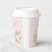 Gobelets En Papier Lapin Lapin Pink Pastel Houndstooth Lapin (Droite)
