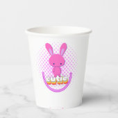 Gobelets En Papier Lapin mignon (Recto)