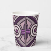 Gobelets En Papier L'Art Déco Fait Perse (Purples Mutés) (Droite)