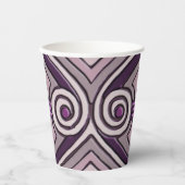 Gobelets En Papier L'Art Déco Fait Perse (Purples Mutés) (Recto)