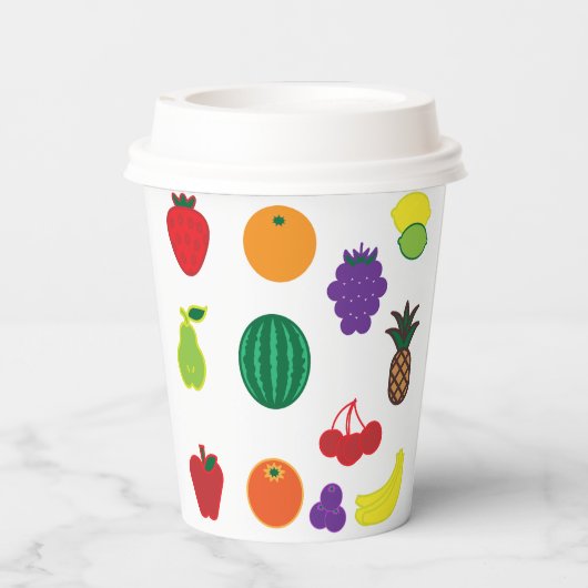 Gobelets En Papier L'art des fruits (Verso)