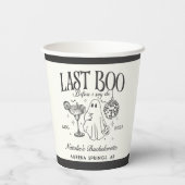 Gobelets En Papier Last Boo Before I Do Bachelorette Halloween Party (Verso)